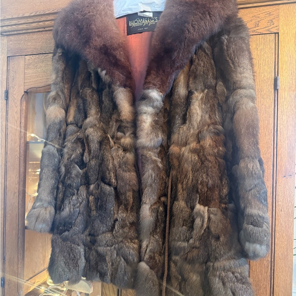 Vintage patchwork fur coat - image 5